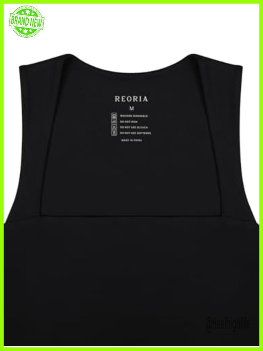 Square Neck Crop Top Double Lined Basic Tank Tops Going Out Clothes View 5